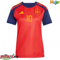 Camiseta España Dani Olmo #10 Primera Equipación para mujer Mundial 2026 manga corta